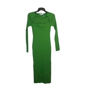 green emerald velvet dress Zara Green Floral Print Open Back Midi Dress (Removable Feather Cuff i   KTRcollection
